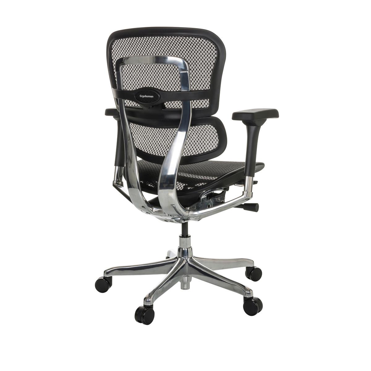 Drehstuhl Ergohuman Base I - Silberfarben/Schwarz, Basics, Kunststoff/Textil (69/107-122/64cm) - MID.YOU
