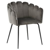 Stuhl Limhamn - Grau, Design, Textil/Metall (61/76.56/54cm) - Livetastic