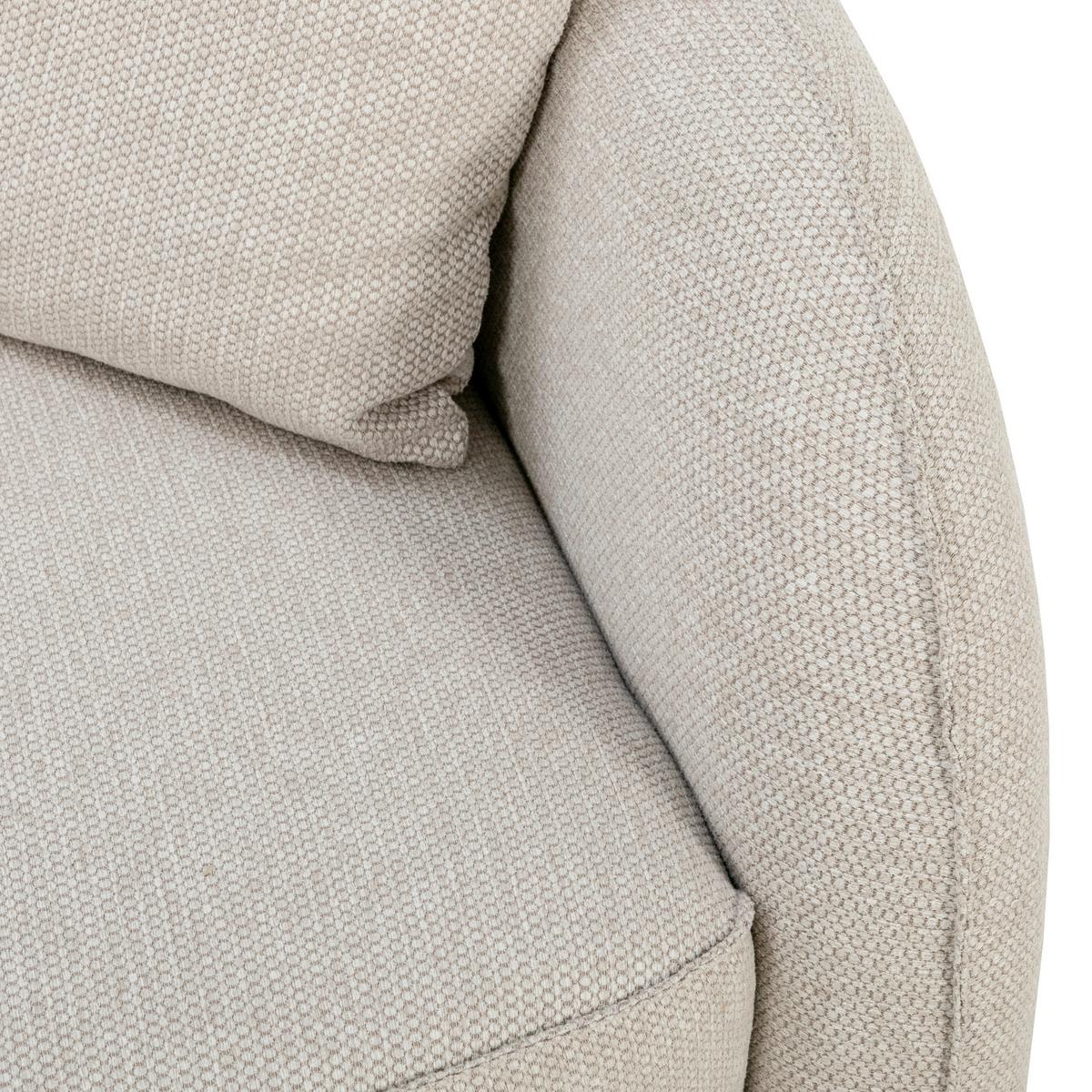 3-sitzer-sofa Bari Beige - Beige/Schwarz, Basics, Textil (215/89/100cm) - P & B