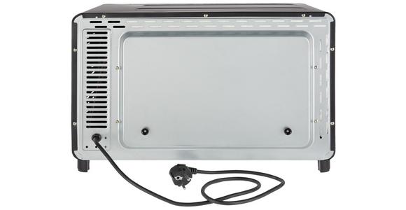 Mini-Backofen Toni Schwarz 1500 W + Backblech, Grillrost - Edelstahlfarben/Schwarz, Basics, Glas/Kunststoff (50,1/34,5/32,6cm) - Bono