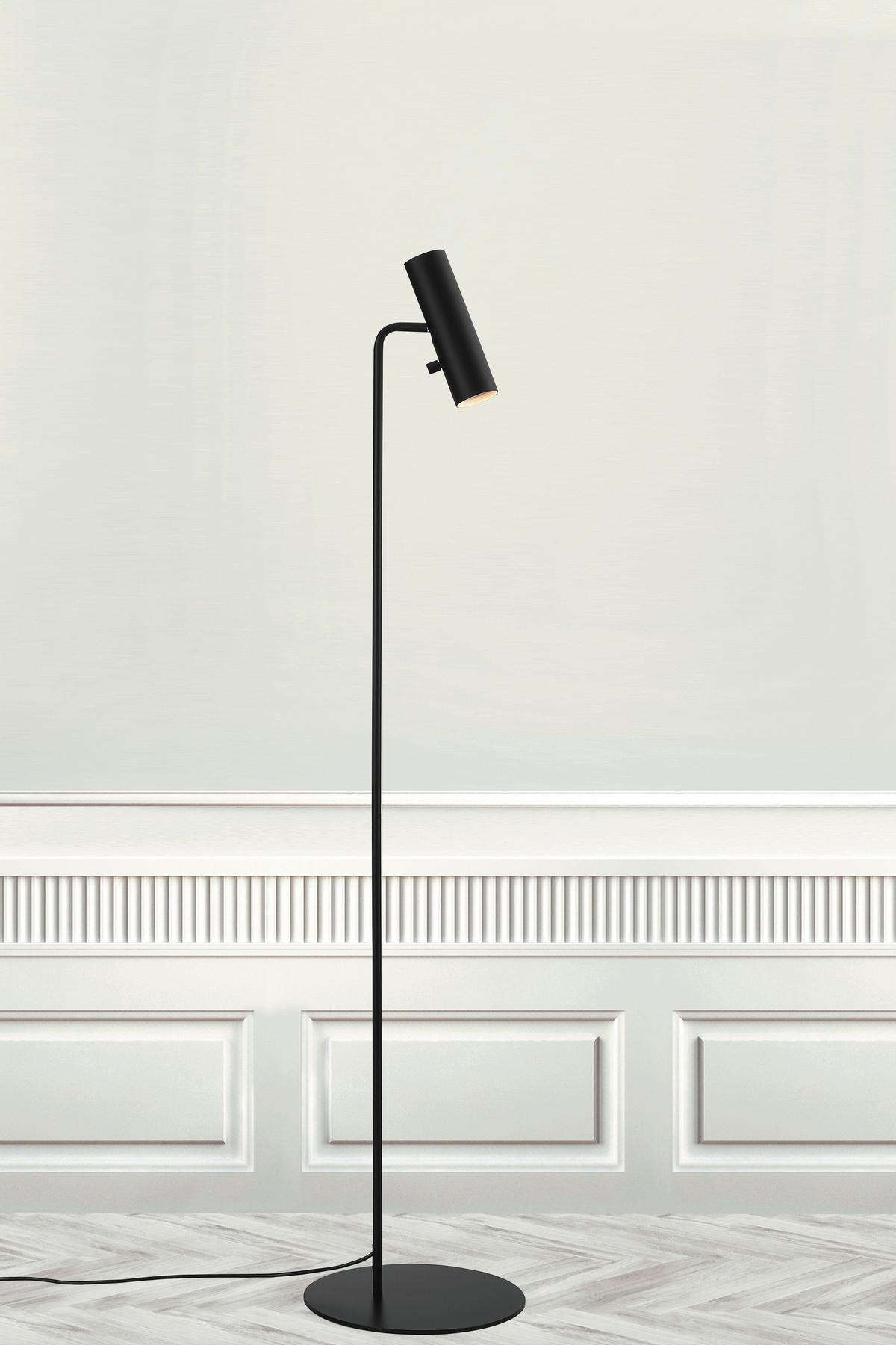 Stehleuchte Mib Schwarz D: 6 cm - Schwarz, Design, Metall (6/141cm) - Nordlux