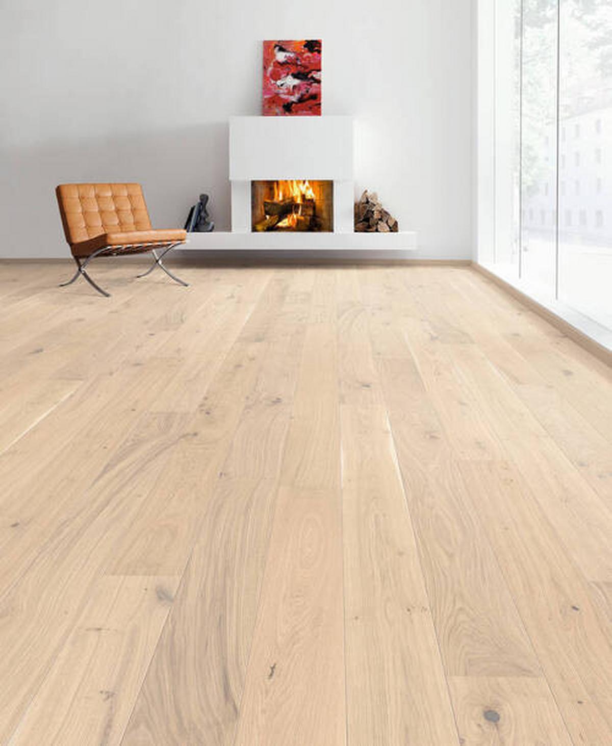 Parkettboden Eiche Hellbraun Landhausdiele Stärke 12mm - Hellbraun, Basics, Holzwerkstoff (18/220cm) - Living by HARO