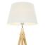 Stojací Lampa Larissa - bílá/přírodní barvy, Moderní, dřevo/textil (151cm) - Modern Living