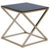Beistelltisch Xtra By Side - Goldfarben/Schwarz, MODERN, Glas/Metall (50/50/50cm) - Livetastic