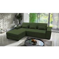 Ecksofa Classic Grün 175x270 cm - Schwarz/Grün, Design, Textil (175/270cm) - MID.YOU