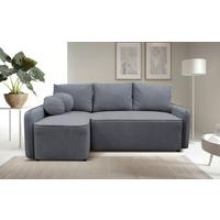 Ecksofa Fancy Grau 143x209 cm - Schwarz/Grau, Design, Textil (143/209cm) - MID.YOU
