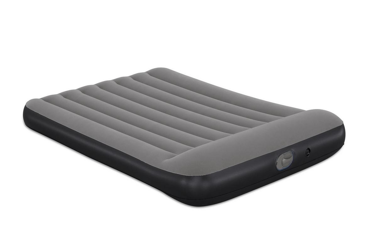 Luftbett Lisha 191x137x30 cm Bis 300kg, inkl. Pumpe - Dunkelgrau/Schwarz, KONVENTIONELL, Kunststoff/Metall (191/137/30cm) - Bestway