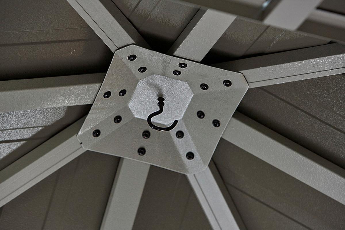 Pavillon Messina 363x298 cm Wetterfest Gartenpavillon - Champagner, Basics, Metall (363/291/298cm)