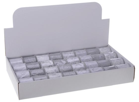 Geschenkband Caa214215 - Silberfarben/Weiß, KONVENTIONELL, Textil (270cm) Geschenkband Caa214215 - Silberfarben/Weiß, KONVENTIONELL, Textil (270cm)