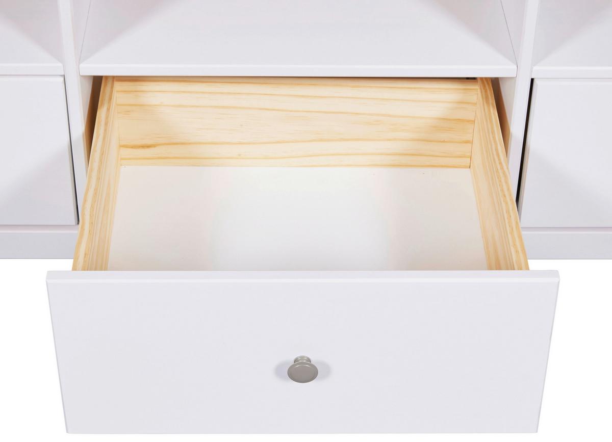 TV-Lowboard Chilly B: 160 cm Kiefer Massiv, Weiß - Weiß, Design, Holz (160/57/45cm) - Livetastic