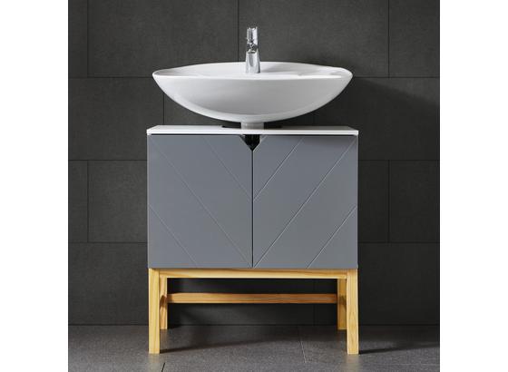 Spodná Skrinka Rocco - sivá/biela, Moderný, drevo (60/65/32cm) - Modern Living Spodná Skrinka Rocco - sivá/biela, Moderný, drevo (60/65/32cm) - Modern Living
