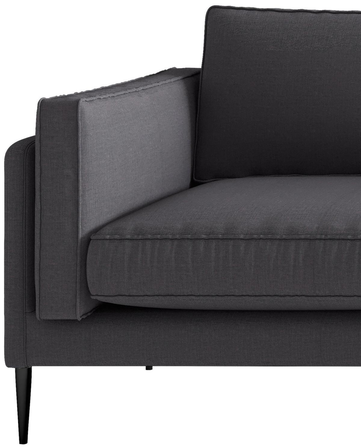 Sitzgarnitur Austin - Graubraun/Braun, Design, Textil - Livetastic