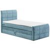 Boxspring postel  KUBA 100x200 cm modrá - modrá, Basics, kompozitní dřevo/textil (100/200cm) - MID.YOU