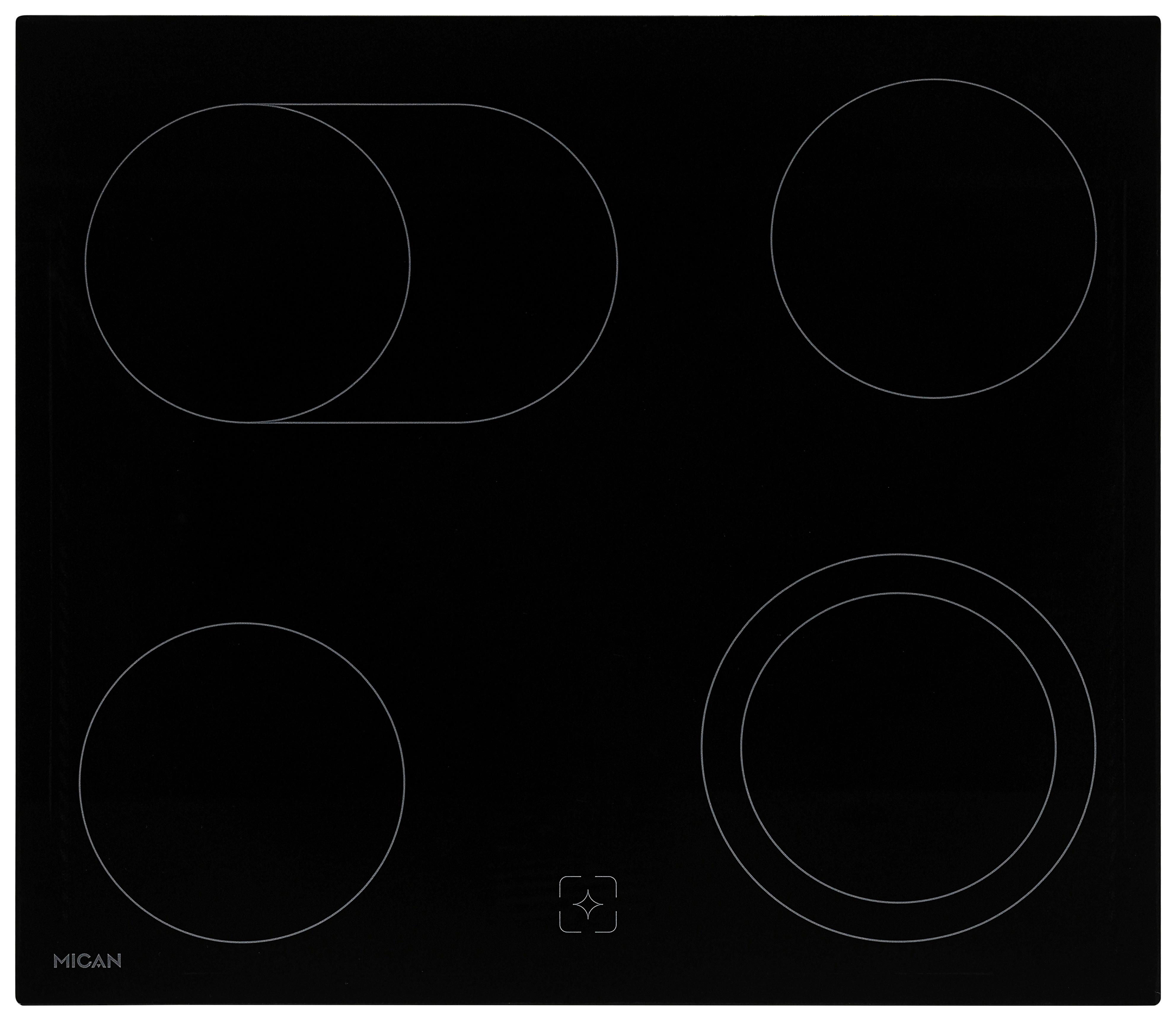 Herdset Hshdb73s - Schwarz, Basics, Glas/Metall (60/60,5/31,5cm) - Mican
