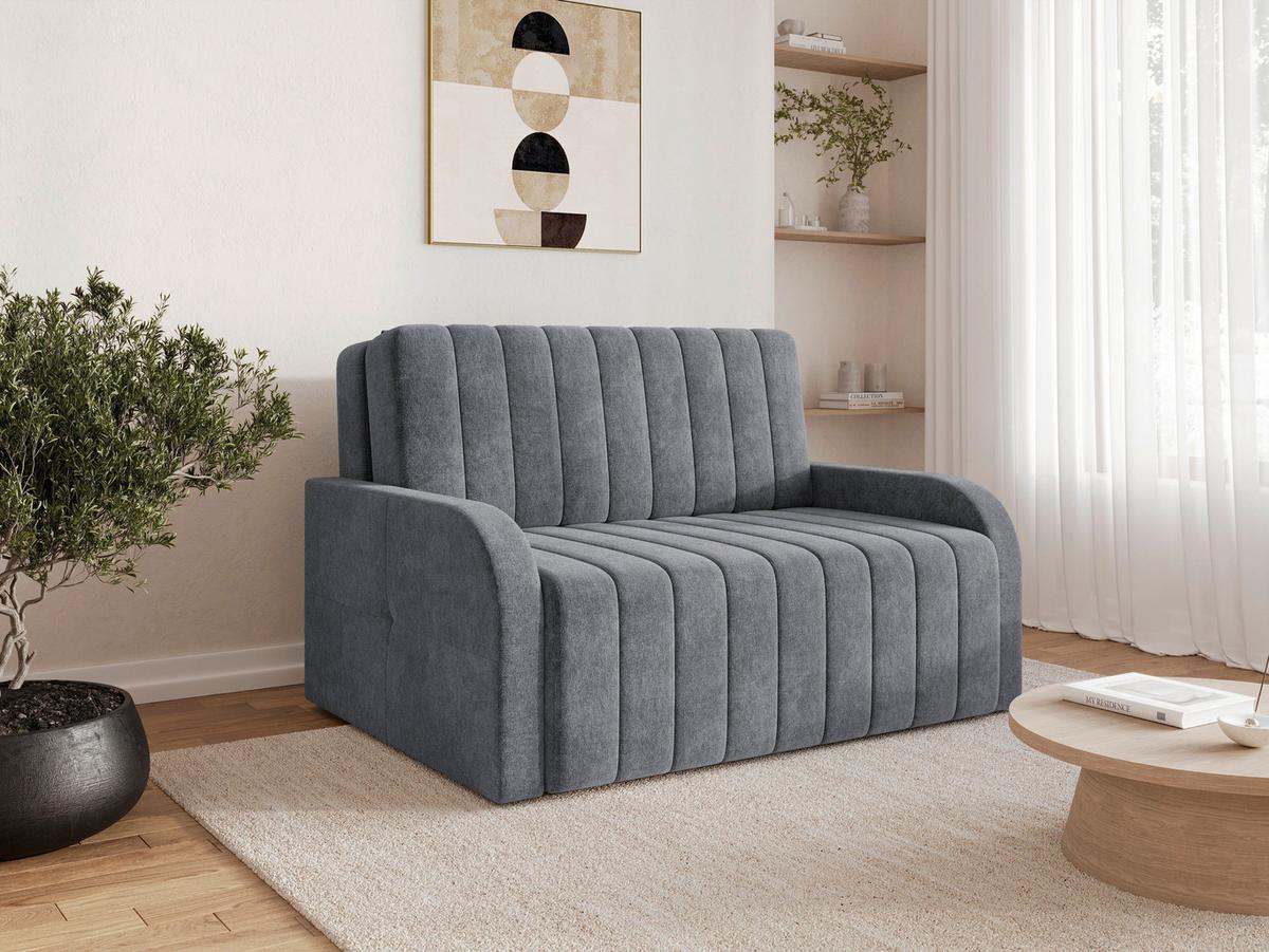 Schlafsofa Alaska Anthrazit, B: 141 cm - Anthrazit/Schwarz, Design, Textil (141/90/104cm) - MID.YOU