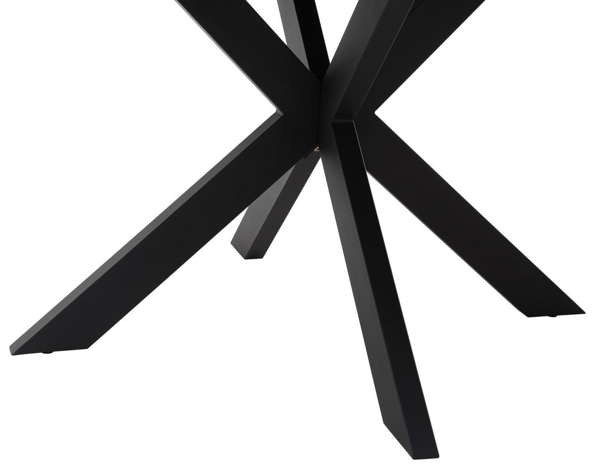 Esstisch ausziehbar Winnipeg 120-160x120 cm Anthrazit - Anthrazit, Design, Keramik/Metall (120-160/120/76cm) - Livetastic