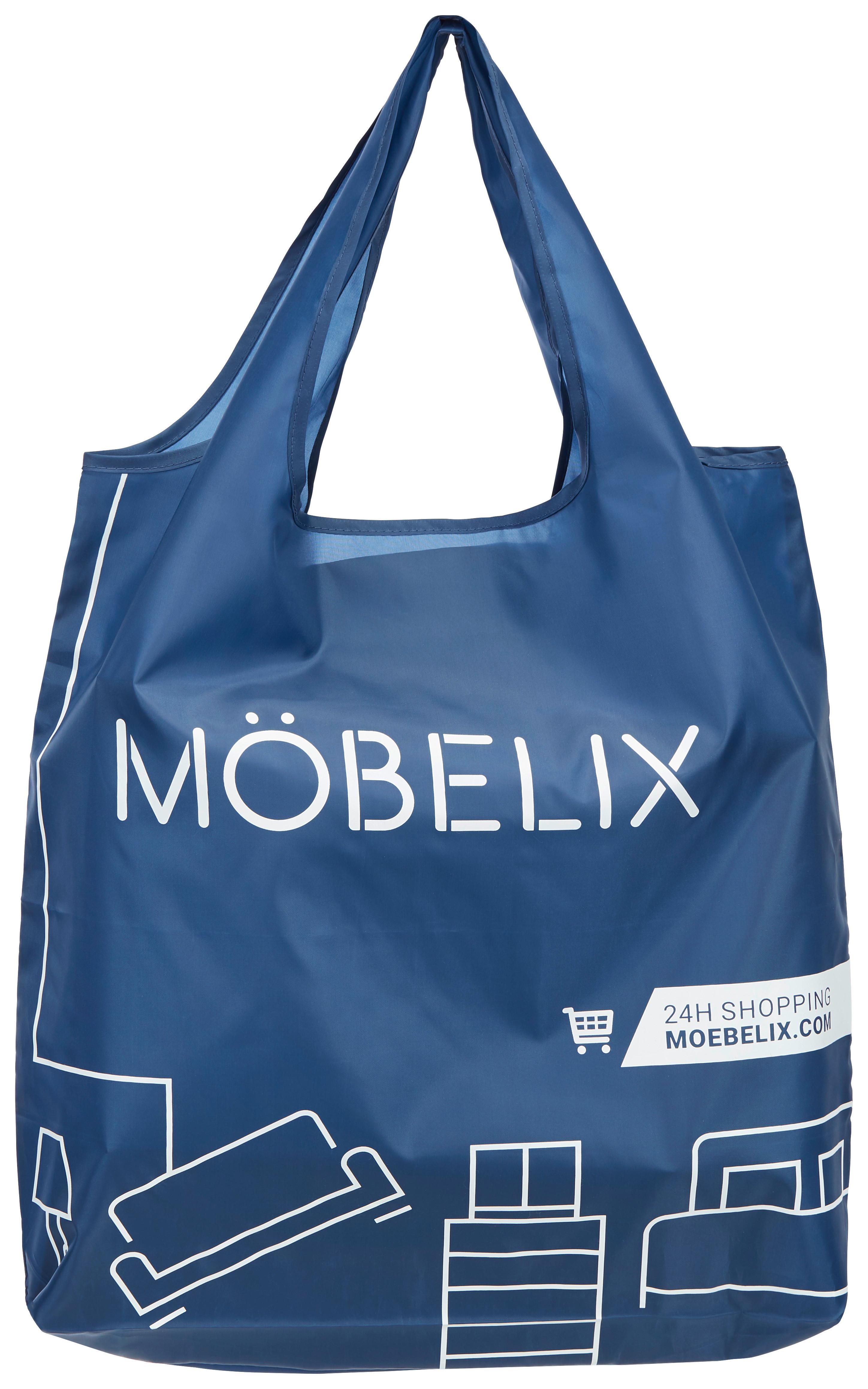 Bevásárlótáska Möbelix - sötétkék, Konventionell, textil (45/67cm)