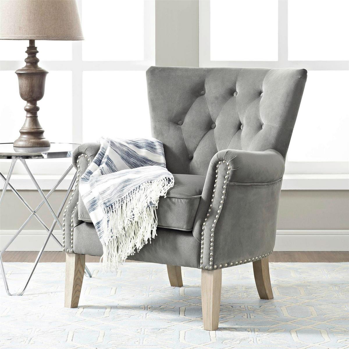 Ohrensessel Dorel Grau B: 73cm - Grau, Design, Holz/Textil (73/86/75cm) - MID.YOU