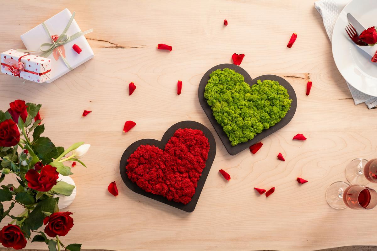 Moosbild Grün B: 20 Cm - Schwarz/Grün, Basics, Naturmaterialien/Holz (20/22/3cm)