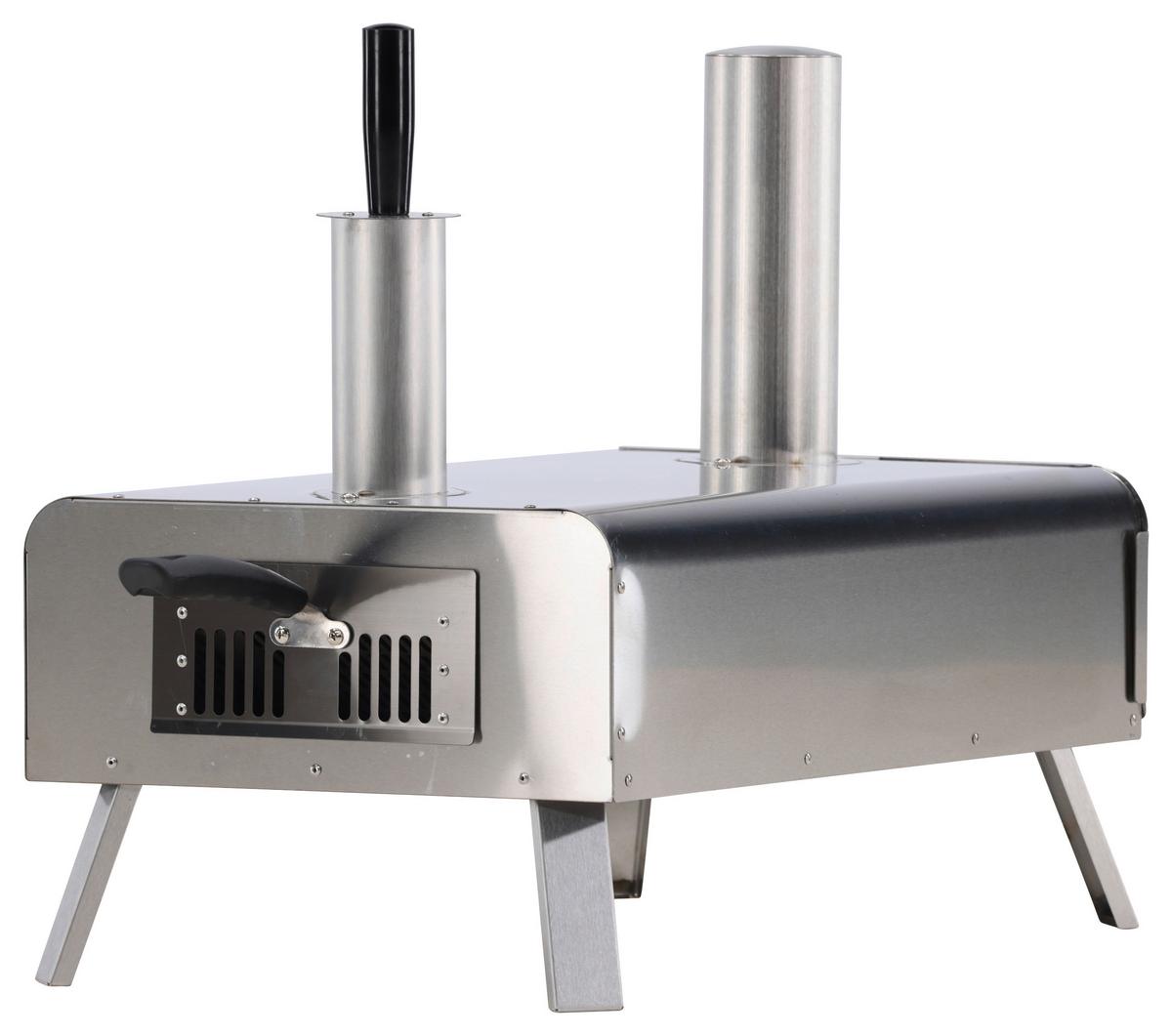 Pizzaofen Digos Silberfarben - Silberfarben, KONVENTIONELL, Metall (85.8/49.9/37cm) - Gardenson