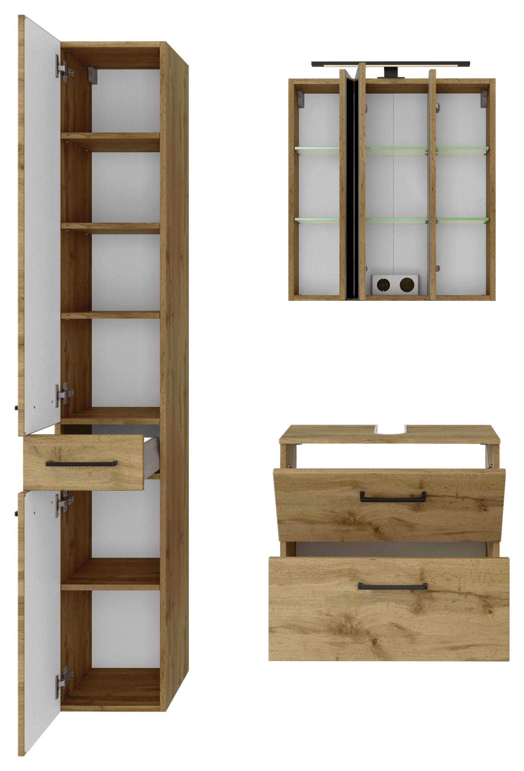 Badmöbel-Set Manchester B: 90 cm Eiche Wotan Dekor