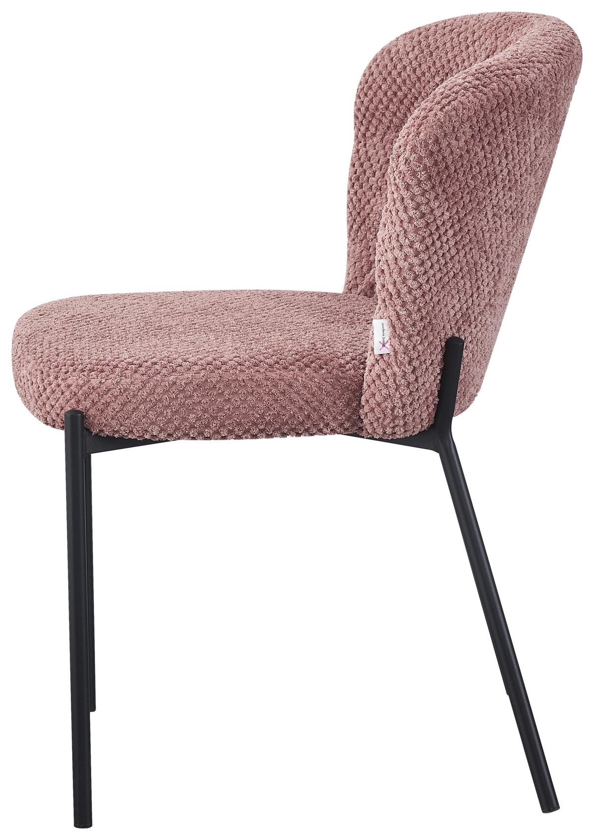 Židle EMILY růžová - růžová/pink, Lifestyle, kov/dřevo (55/79/59cm) - Mömax