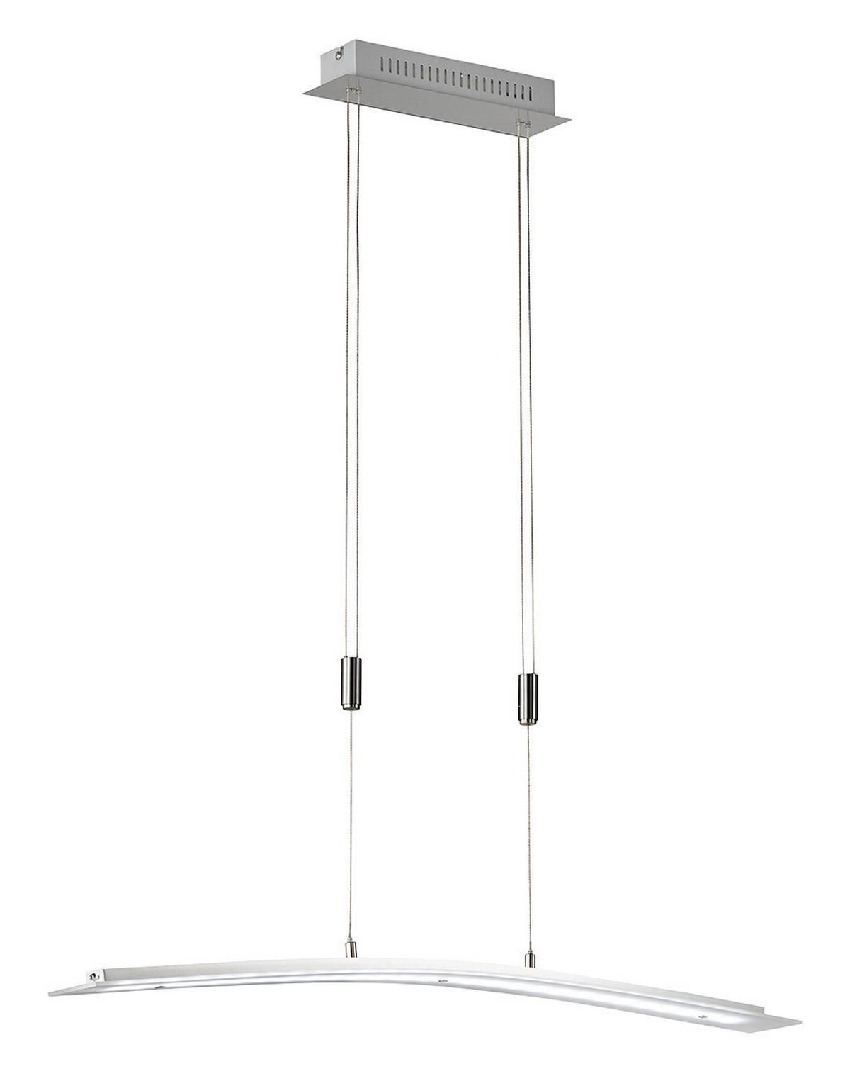 LED-Hängeleuchte Metis H: 80- 150 cm 1-Flammig dimmbar - Chromfarben, KONVENTIONELL, Metall (90/9/80-150cm) - Fischer & Honsel