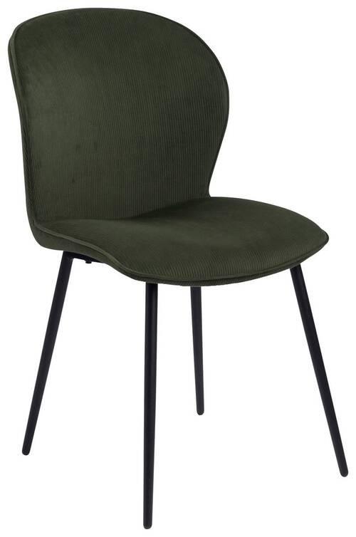 Čalúnená stolička EVELYN, olivová - olivovozelená/čierna, Konventionell, kov/textil (43/82/58,5cm) - MID.YOU