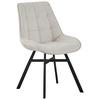 Stolička LUNA béžová - čierna/béžová, Modern, kov/drevo (53/87/61cm) - Mömax