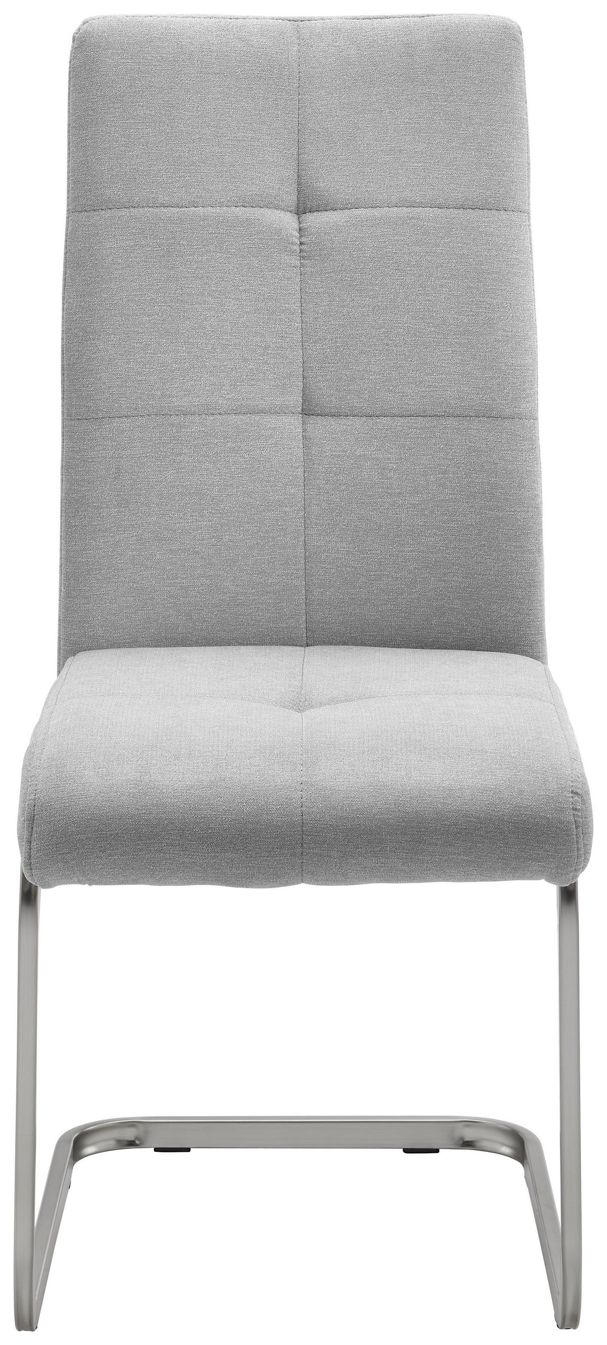 Židle Lucie - světle šedá/barvy chromu, Moderní, kov/dřevo (42,5/98/45cm) - Modern Living