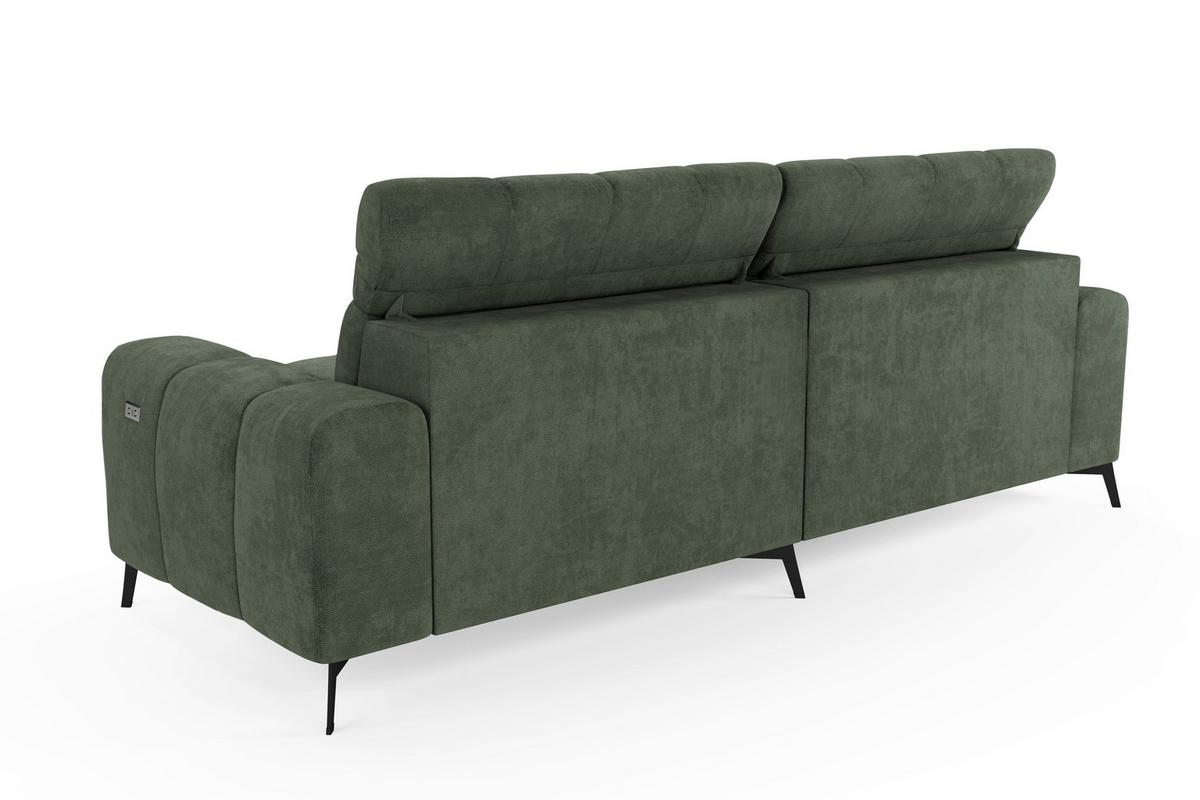 Rohová sedačka LAYA, levá, zelená tkanina MEMPHIS - zelená, Moderní, textil (155/250cm) - Premium Living