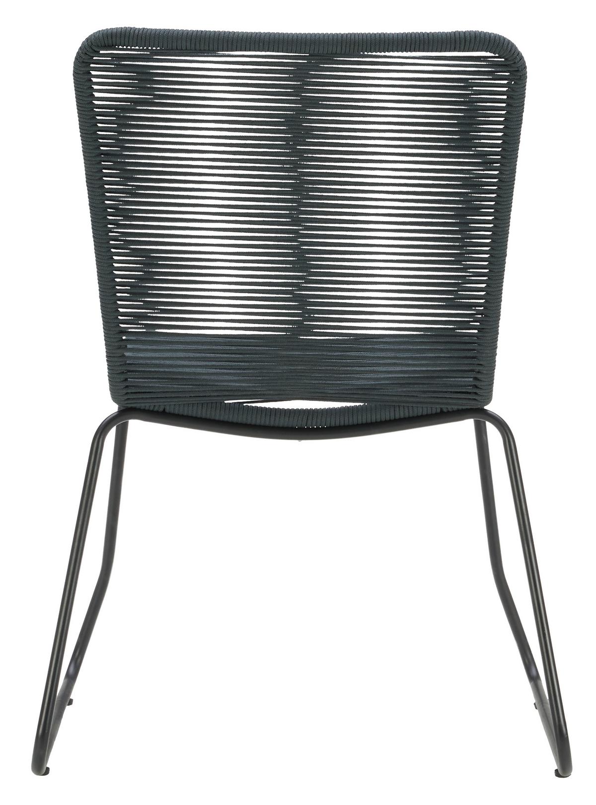 Gartenstuhl Trendy Aus Metall Und Kunststoff - Anthrazit, MODERN, Kunststoff/Metall (58/88/62cm) - Beldano