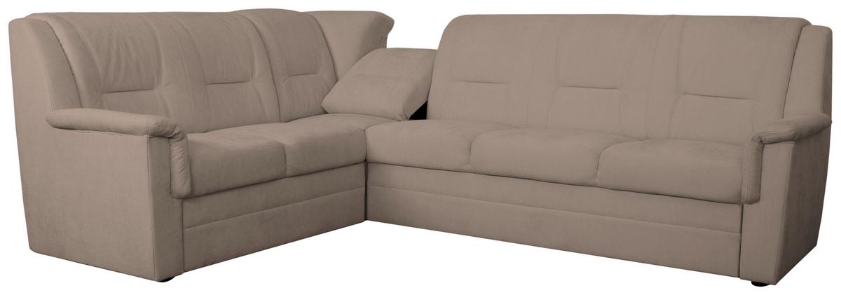 ECKSCHLAFSOFA Rafael, Taupe S: 279x224cm - Taupe/Beige, Trend, Textil (279/224cm)