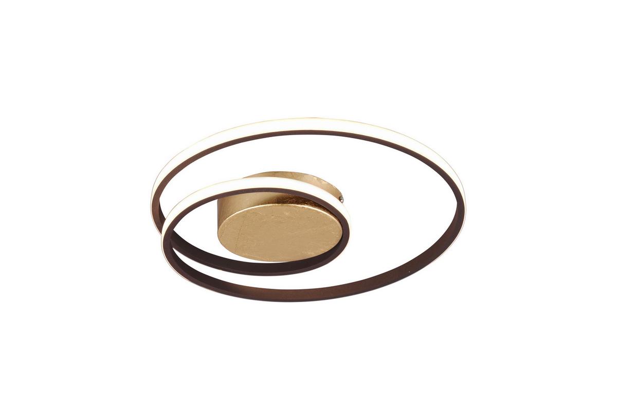 LED-Deckenleuchte Zibal Ø 39 cm, 4-Fach Schaltbar - Rostfarben/Goldfarben, Basics, Metall (39/7cm)