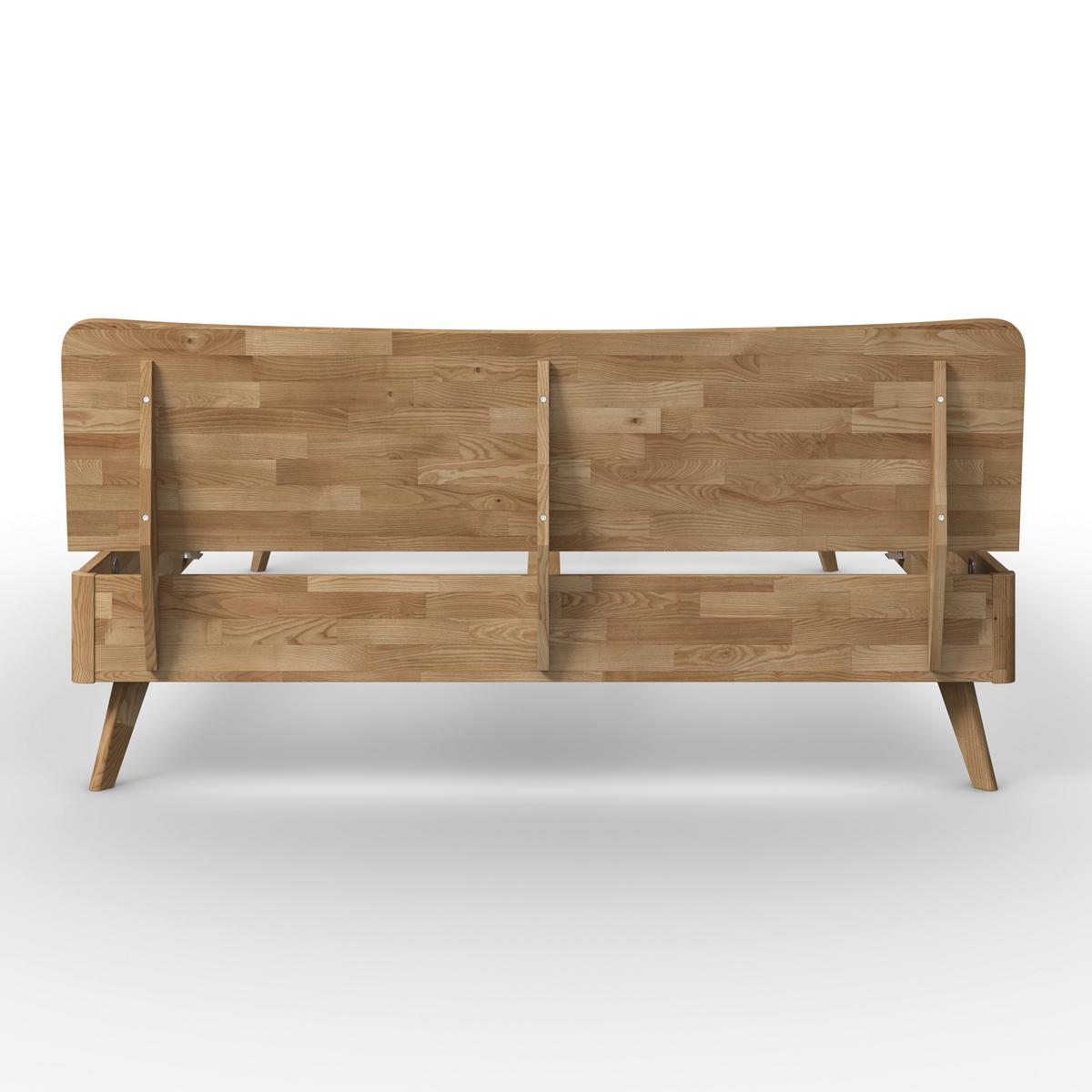 Drevená posteľ DANZIG 160x200 cm, lakovaná - divoký dub, Modern, drevo (160/200cm) - Bessagi Home