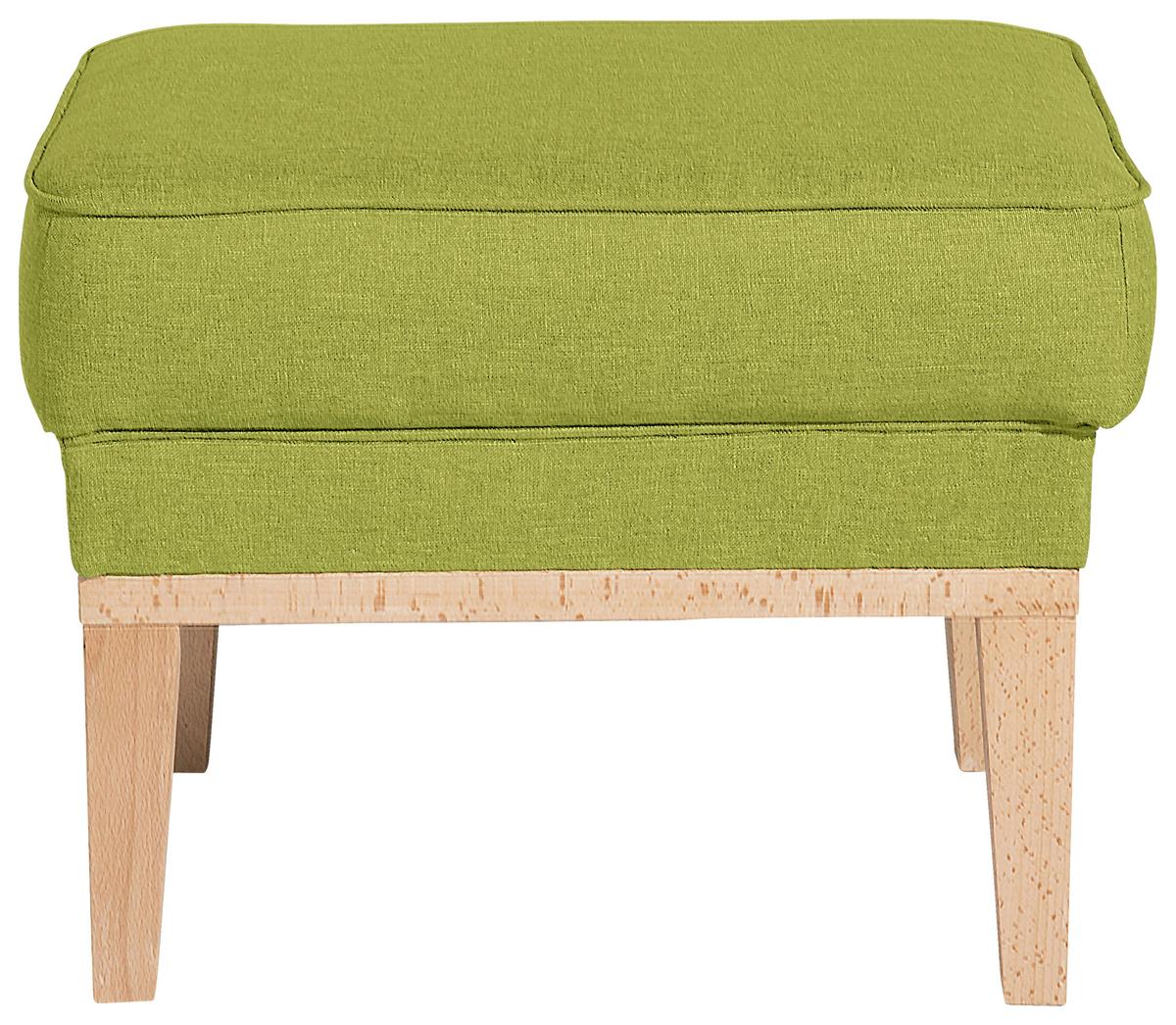 Hocker Angelo - Naturfarben/Hellgrün, KONVENTIONELL, Textil (50/41/41cm) - Max Winzer