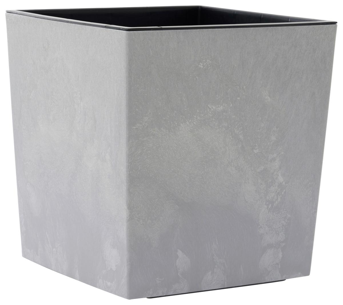 Pflanzentopf Grau B: 40 Cm - Grau, Basics, Kunststoff (40/41/40cm) - Siena Garden