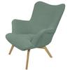 Kreslo Safin, zelené SAFIN - prírodná farba/zelená, Modern, drevo/textil (88/92/96cm)