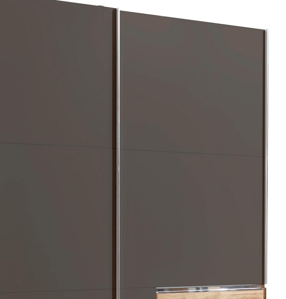 Schwebetürenschrank Mit Laden 300cm Level 36a, Graphit/eiche - Eichefarben/Graphitfarben, MODERN, Holzwerkstoff (300/216/65cm) - MID.YOU