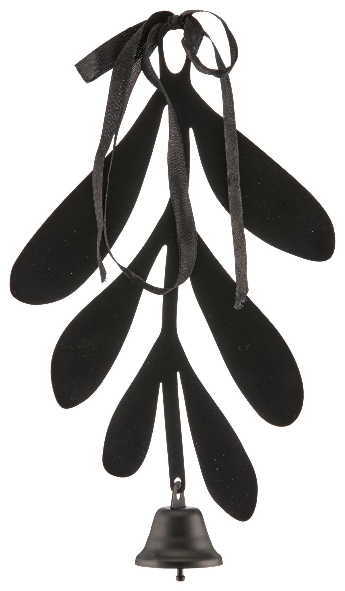 Závesná dekorácia MISTEL I - čierna, Basics, kov (14/25cm) - Mömax