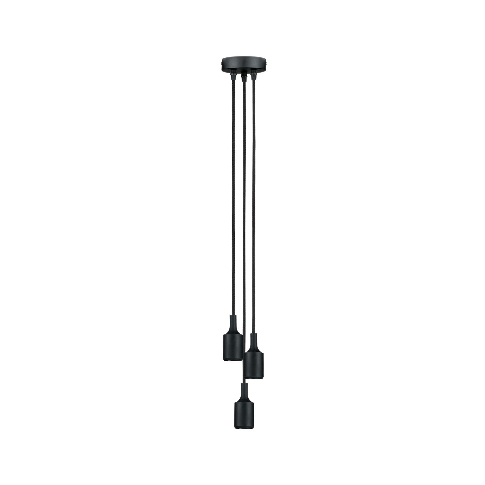 Hängeleuchte Rail H: ca. 200 cm 3-Flammig - Schwarz, Design, Kunststoff/Metall (10,0/200,0cm) - Paulmann