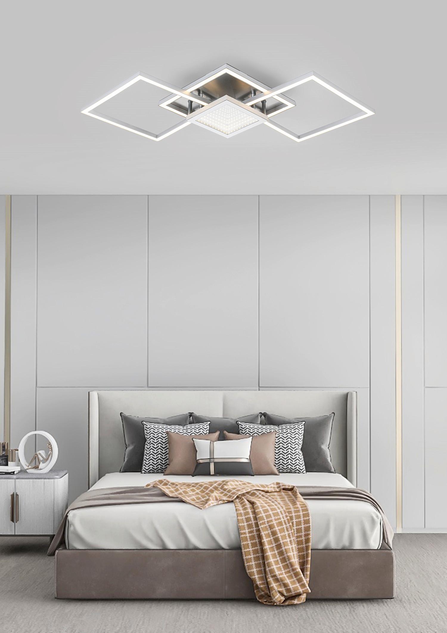 Led-deckenleuchte Tiziana - Chromfarben/Silberfarben, MODERN, Kunststoff/Metall (75cm) - Luca Bessoni