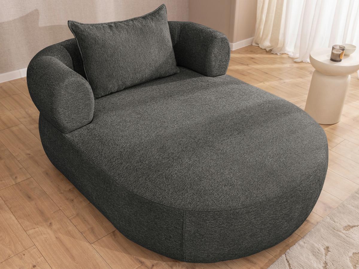 Xxl-sessel Ferro Anthrazit B: 122 Cm - Anthrazit/Schwarz, Design, Textil (122/76/156cm) - Livetastic