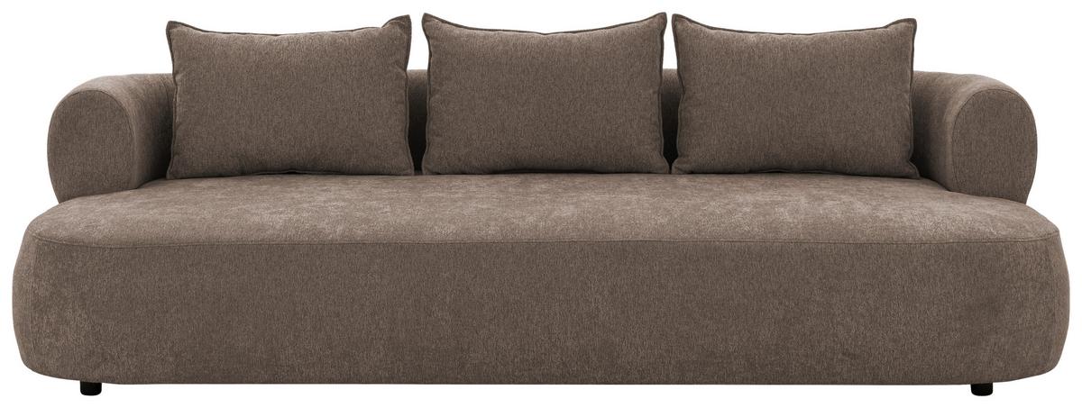 Bigsofa Ferro Braun B: 240 Cm - Schwarz/Braun, Design, Textil (240/76/122cm) - Livetastic