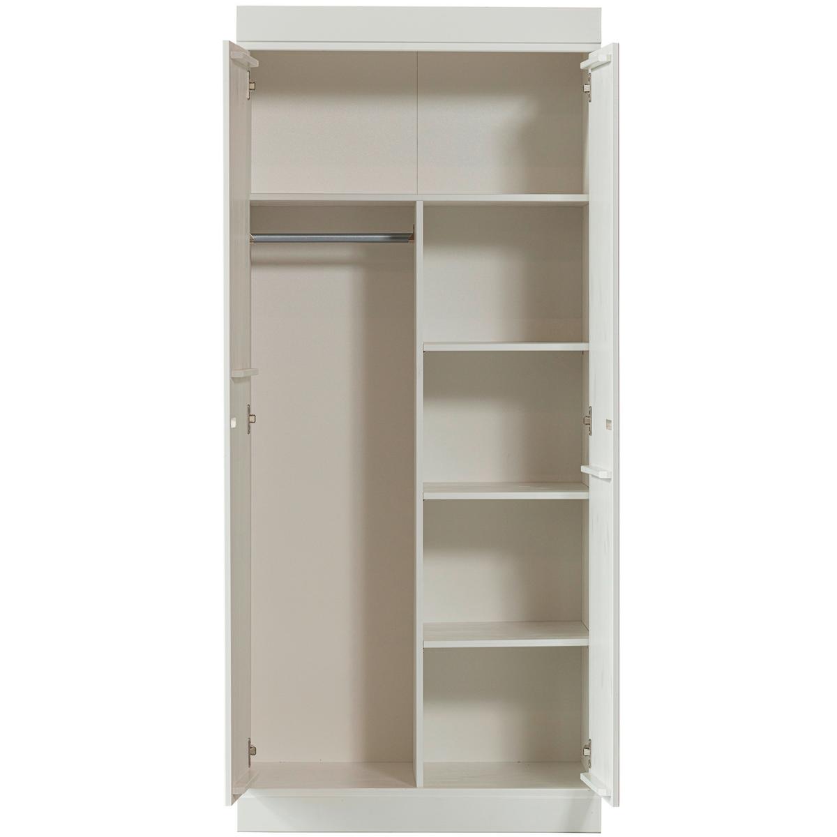 Drehtürenschrank Connect, Weiß B: 77 Cm - Weiß, Design, Holz/Holzwerkstoff (77/175/56cm) - Livetastic