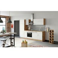 Küchenzeile Sorrento mit Geräten B: 270 cm Weiß - Eiche Wotan/Weiß, MODERN, Holzwerkstoff (270cm) - Held