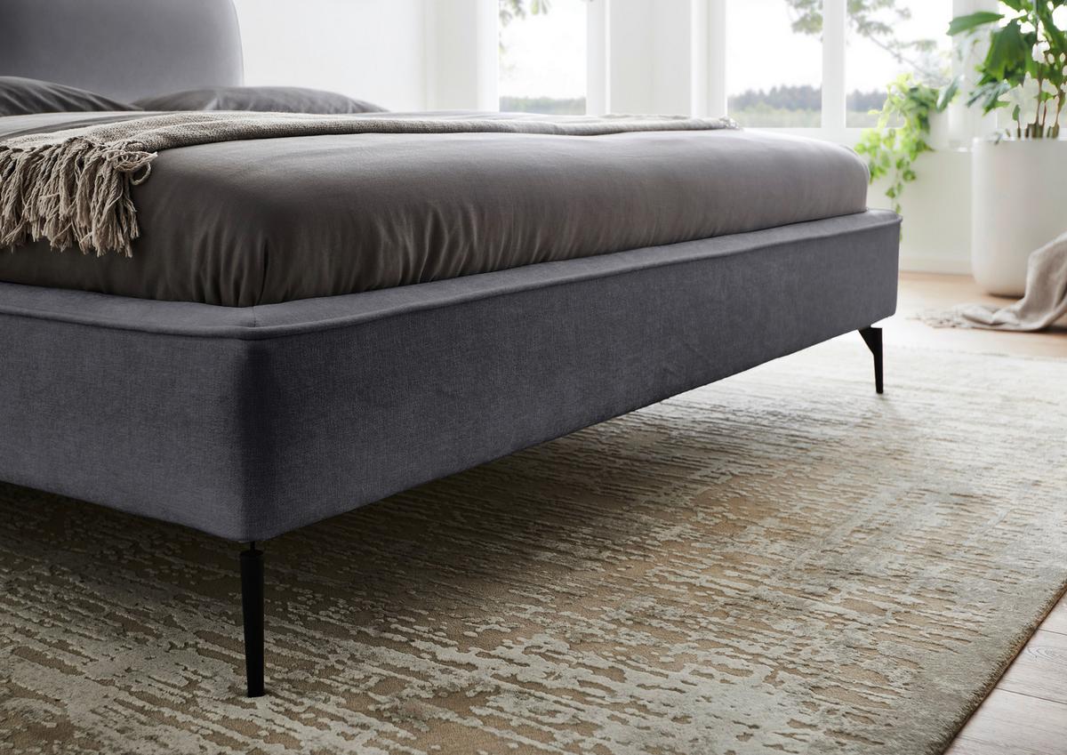 Polsterbett Infinity Liberty Grau 180x200cm - Schwarz/Grau, MODERN, Textil (180/200cm) - Livetastic
