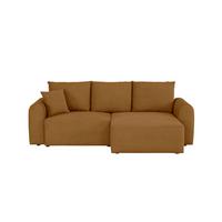 Ecksofa Joni Geld S: 250 cm - Braun, Design, Textil (250/151cm) - MID.YOU