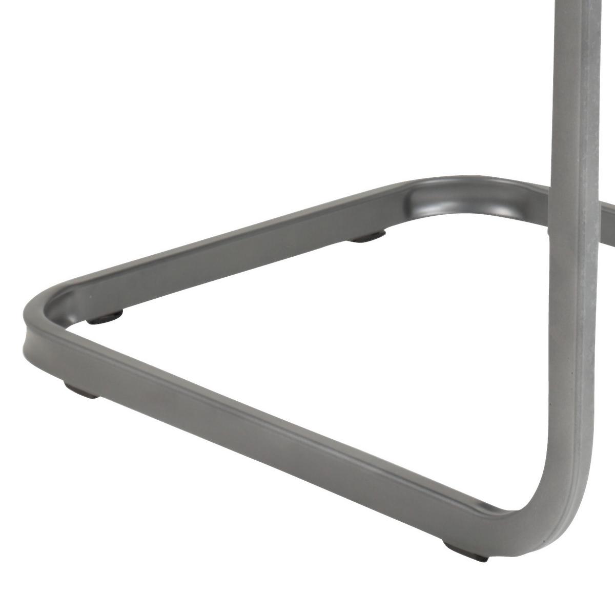 Schwingstuhl Amber Anthrazit/ Grau Gepolstert 4er-Set - Anthrazit/Grau, MODERN, Textil/Metall (43/98/56cm) - MID.YOU