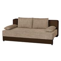 Schlafsofa mit Bettkasten Lucy Mokka/Cappuccino - Schwarz/Mokka, Design, Holzwerkstoff/Textil (200/90/103cm) - P & B